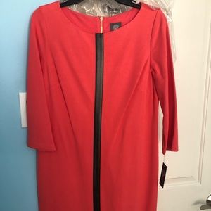Vince Camuto Coral Dress with sleeves!